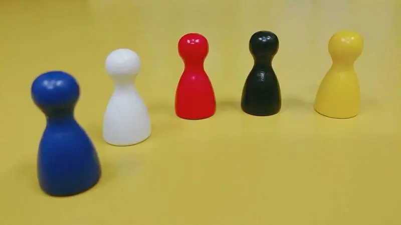 彩色木質跳棋子(24*12mm) 1組(5個)
