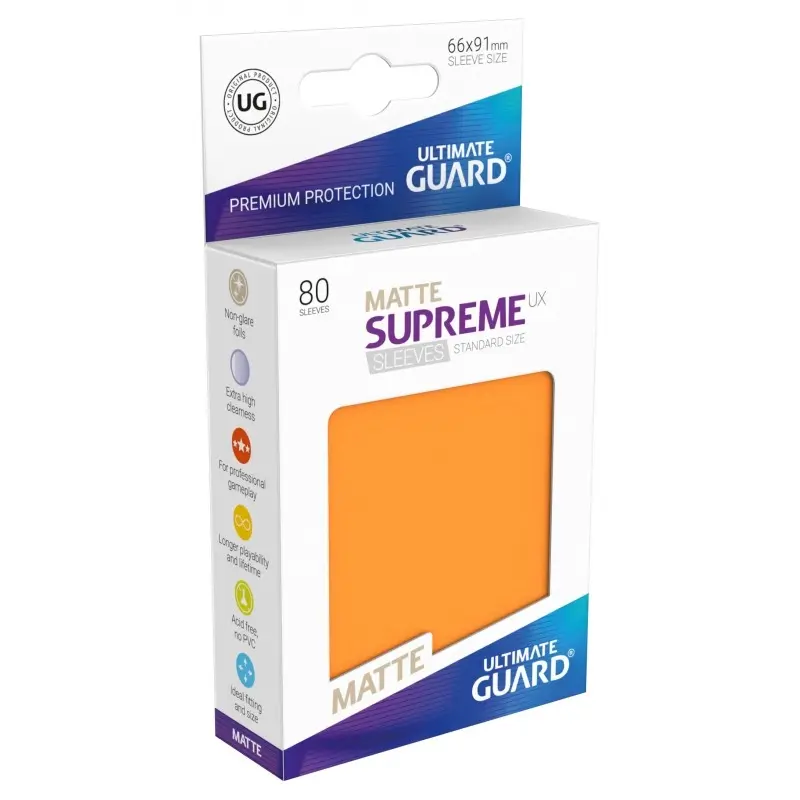 Supreme UX Matte Sleeves Standard Size (80) 橘色