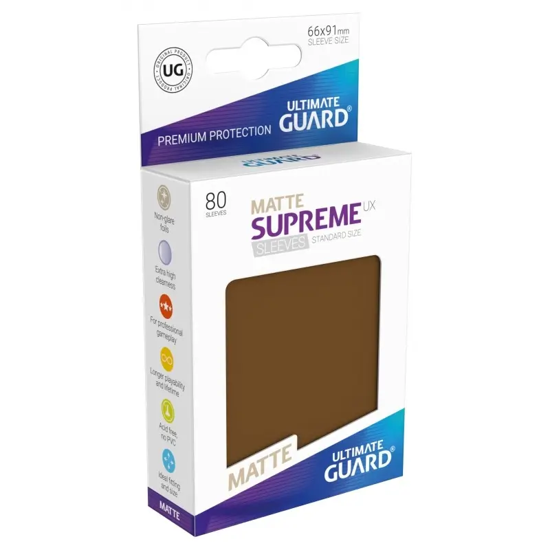 Supreme UX Matte Sleeves Standard Size (80) 咖啡色