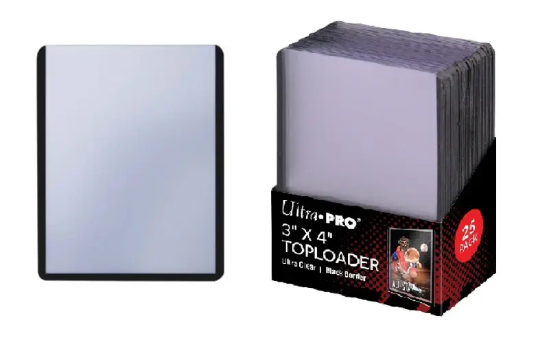 UltraPRO #81158【黑框一般卡夾(35PT/每包25個)3" X 4" Black Border Toploader 25ct】