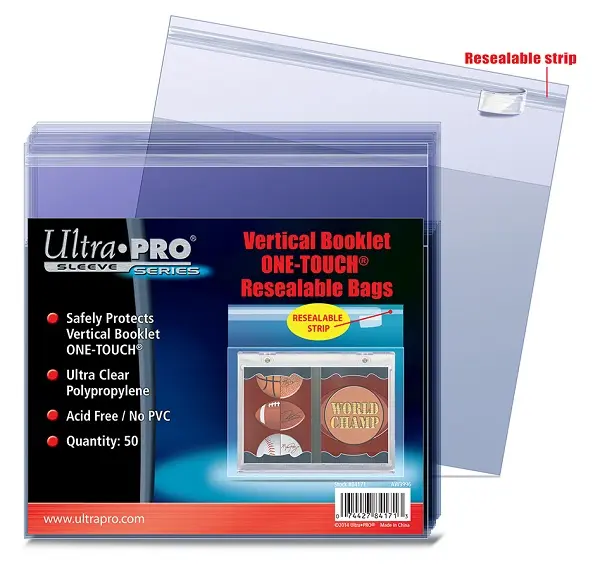 UltraPRO #84171【直式書卡磁鐵夾自黏袋】