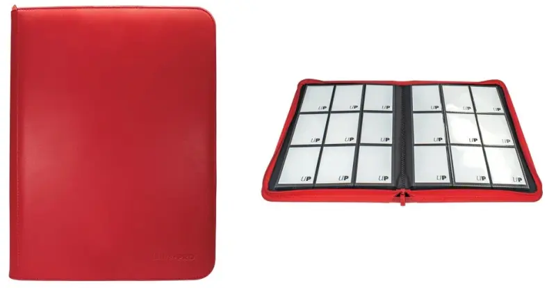 #15903【亮彩系列拉鍊式9格收集冊-紅色 Vivid 9-Pocket Zippered PRO-Binder-Red】