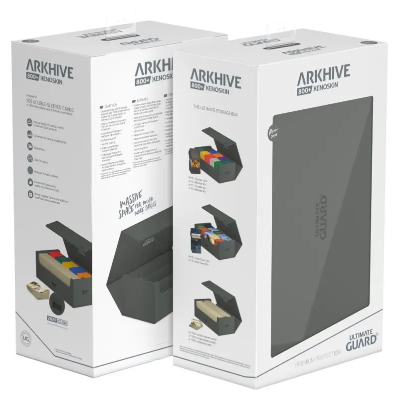 Ultimate Guard - Arkhive 800+ Monocolor Xenoskin 側翻式卡盒800+ UGD011256 灰