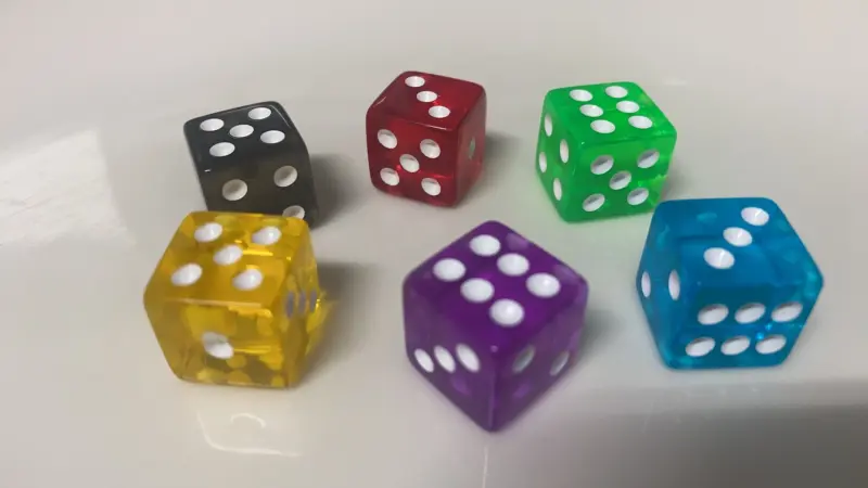 骰子 DICE 6面 16mm 直角 (透明系列)