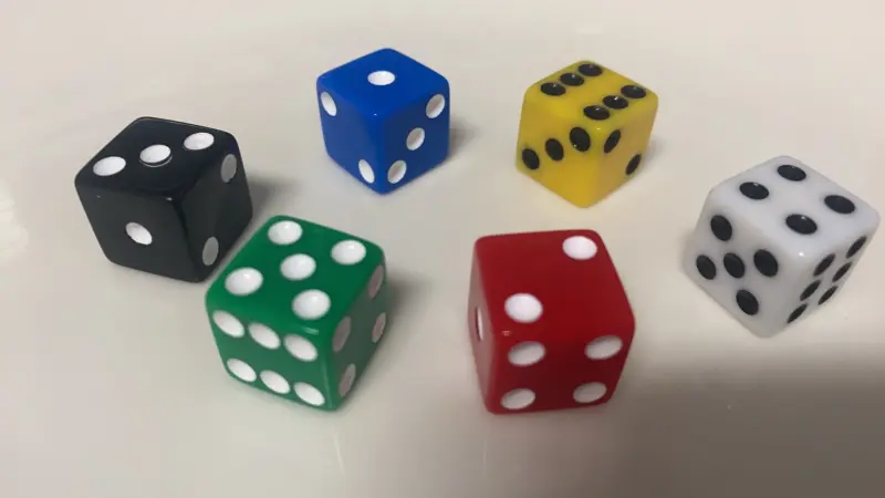 骰子 DICE 6面 16mm 直角 (實色系列)