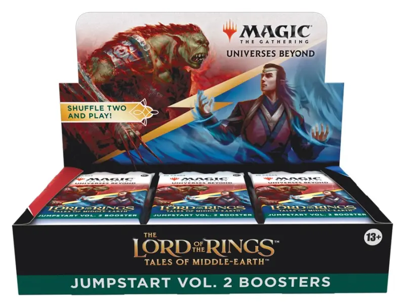 魔戒：中土世界傳奇速戰第2冊補充包 Magic: The Gathering The Lord of the Rings: Tales of Middle-earth Jumpstart Vol. 2 Booster Box - 18 Packs (2-Player Fantasy Card Gam