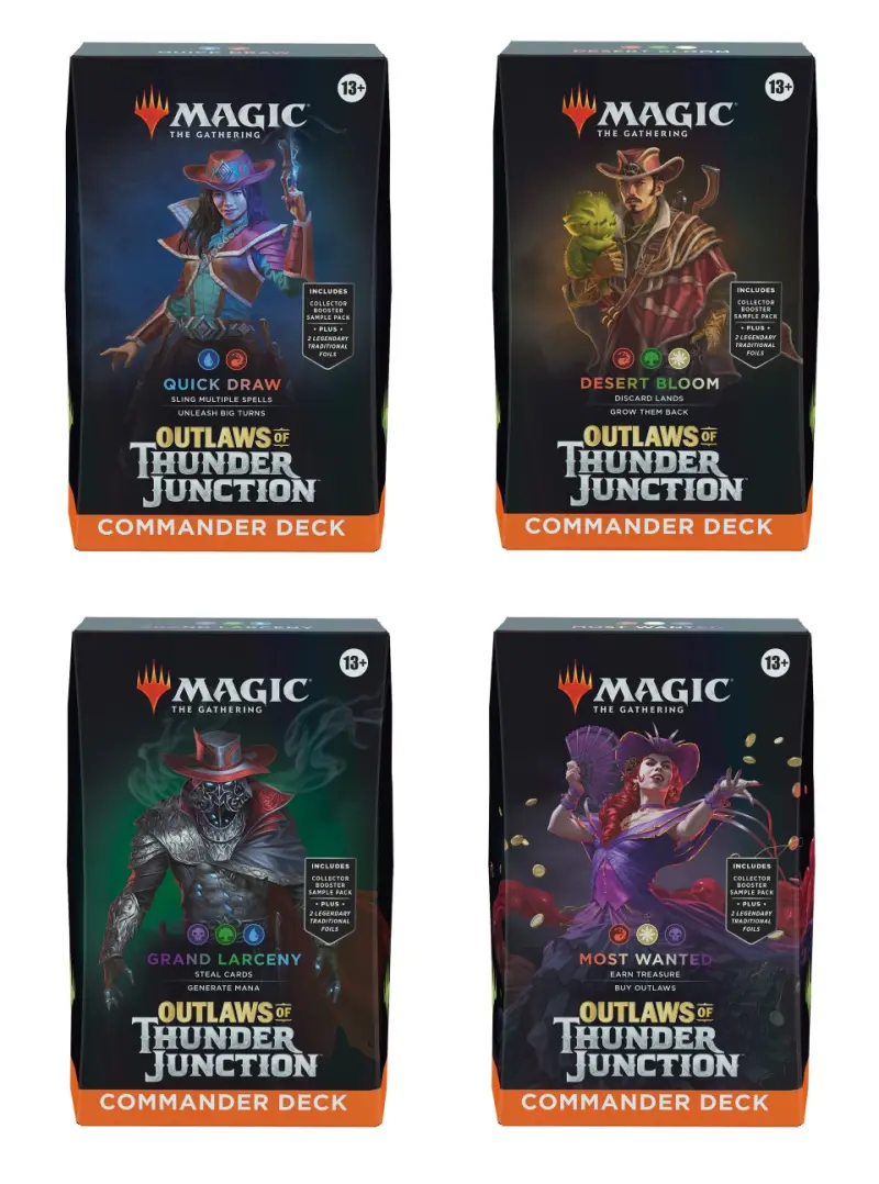 魔法風雲會 光雷驛鏢客指揮官套牌 Magic: The Gathering outlaws of Thunder Junction Commander Decks