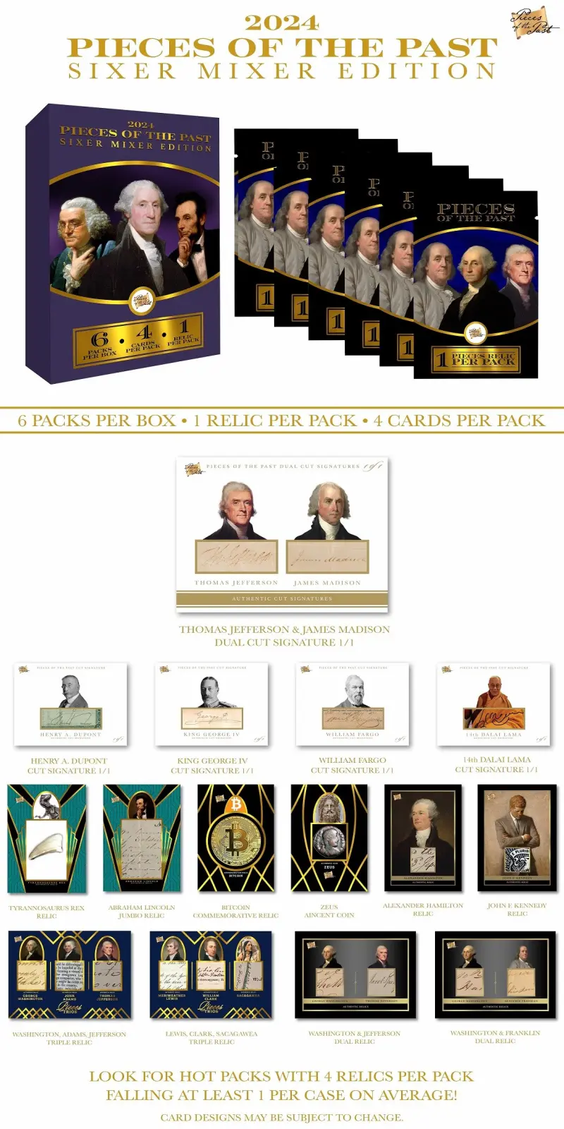 2024 Pieces of the Past Sixer Mixer Edition 歷史名人卡混合系列