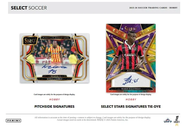 2025-26 Panini Select Ligue 1 Soccer法甲足球卡精選系列