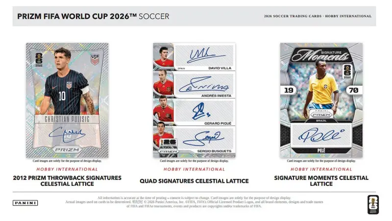 2026 Panini Prizm FIFA World Cup Soccer 世界盃足球卡亮面系列 Hobby International國際版