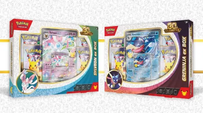 Pokémon TCG: 30th Celebration Pokémon ex Box—Sylveon ex & Greninja ex