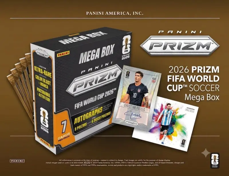 2026 Panini Prizm FIFA World Cup Soccer NPP世界盃足球卡亮面系列 Mega盒